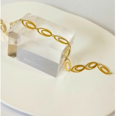 Βραχιόλι Σε Κίτρινο Χρυσό 9Κ - Οβάλ Κρίκοι (BR124)